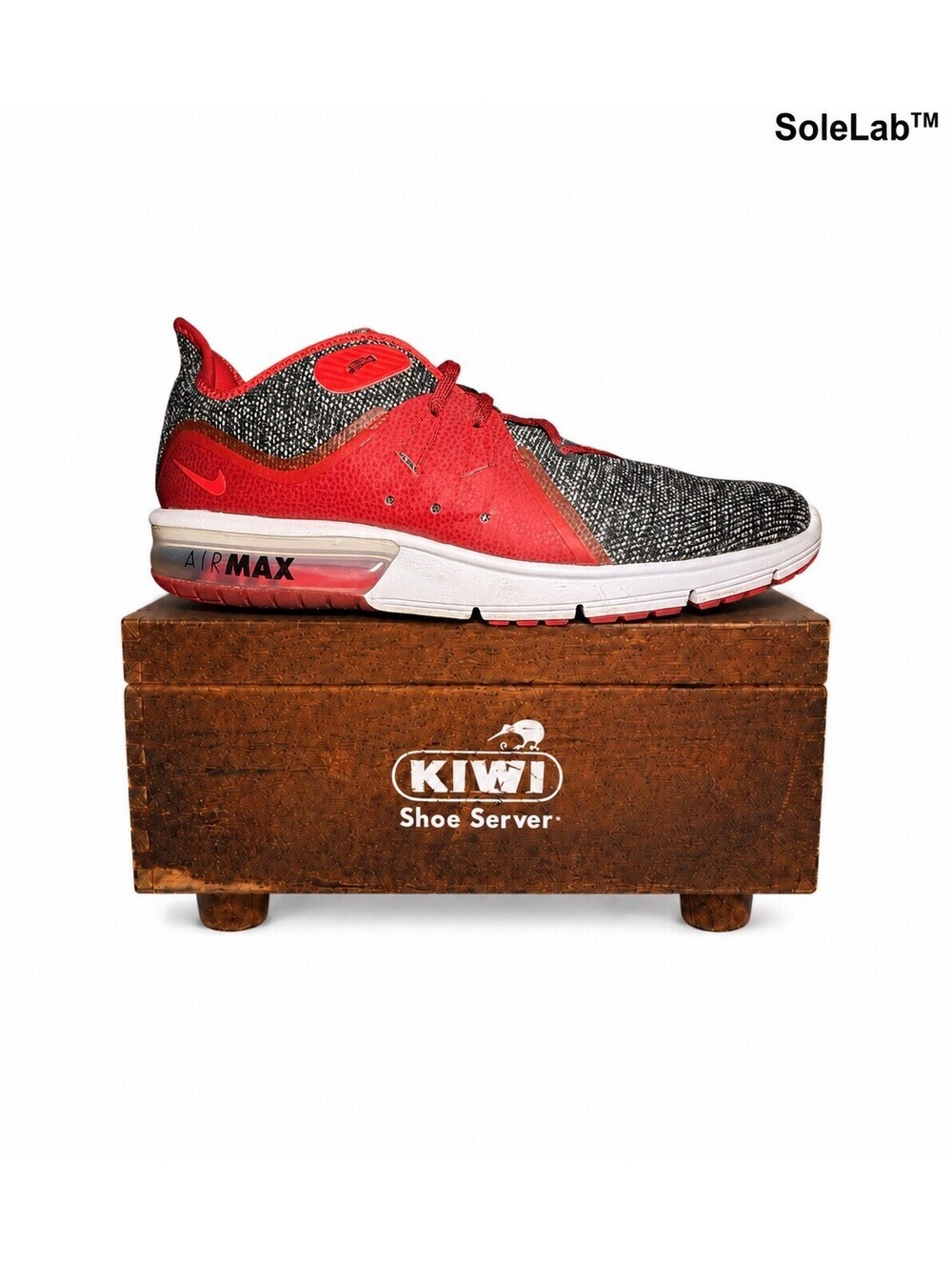 Nike Air Max Sequent 3 Black University Red Shoes 921694-015 Men’s Size 14